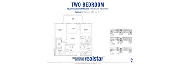 Inlet Glen Apartments in Port Moody, BC 2 bed 2 bath floor plan H