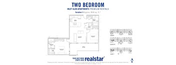 Inlet Glen Apartments in Port Moody, BC 2 bed 2 bath floor plan I