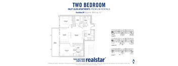 Inlet Glen Apartments in Port Moody, BC 2 bed 2 bath floor plan M