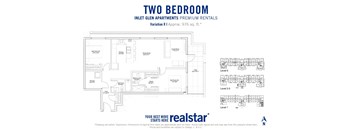Inlet Glen Apartments in Port Moody, BC 2 bed 2 bath floor plan R