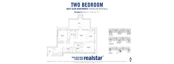 Inlet Glen Apartments in Port Moody, BC 2 bed 2 bath floor plan S