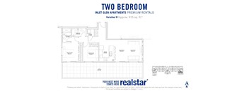 Inlet Glen Apartments in Port Moody, BC 2 bed 2 bath floor plan U