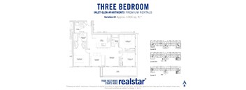 Inlet Glen Apartments in Port Moody, BC 3 bed 2 bath floor plan A