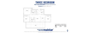 Inlet Glen Apartments in Port Moody, BC 3 bed 2 bath floor plan B