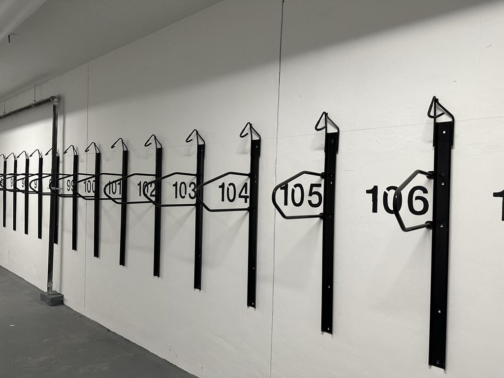 bike storage room at Junction Factory in Toronto ON