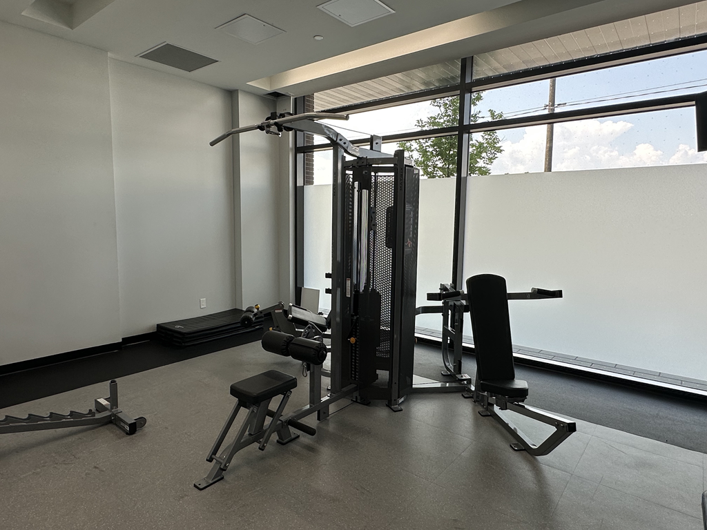 gym with equipment at Junction Factory in Toronto ON