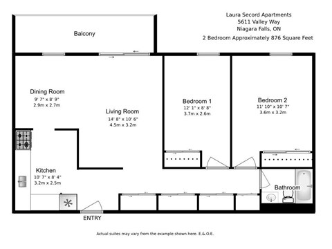 A floor plan of Laura Second Apartments shows the layout of the living and dining areas, kitchen, bathroom, and bedrooms.