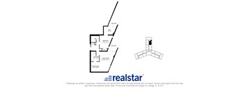 La Salle Towers one bedroom, one bathroom variation C layout in Burlington, ON