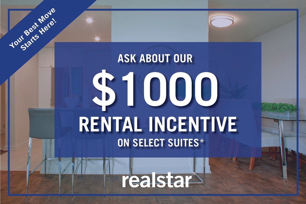 ask about our 1000 rental incentive on select suites  realtor  ask about