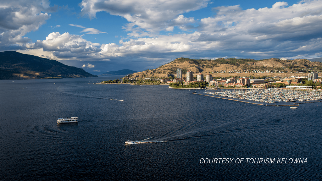Lake Okanagan at Kelowna nearby The Ambrosi Apartments