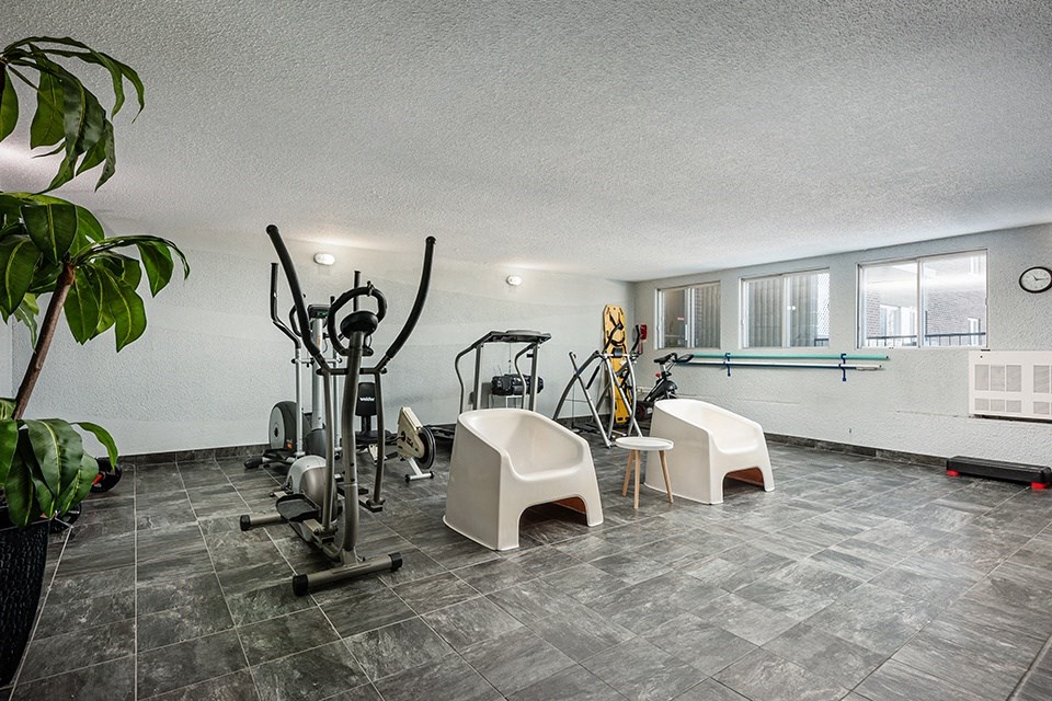 the gym at the house