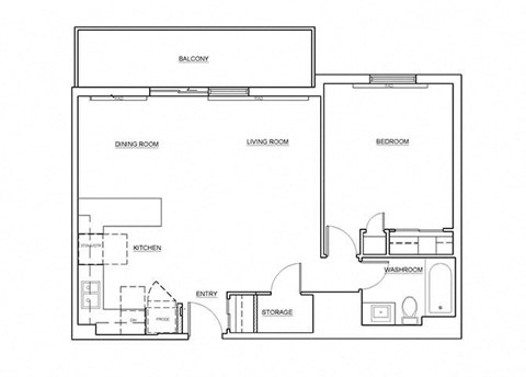 Lorneville Apartments in Cornwall, ON 1 bed 1 bath floor plan B