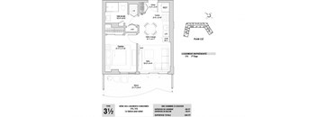 Lumineau in Sherbrooke, QC 1 bed 1 bath floorplan B