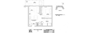 Lumineau in Sherbrooke, QC 1 bed 1 bath floorplan D