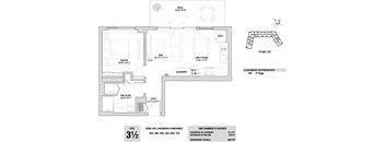 Lumineau in Sherbrooke, QC 1 bed 1 bath floorplan E