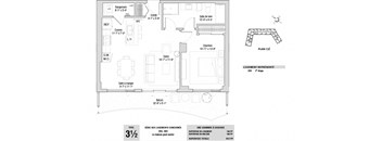 Lumineau in Sherbrooke, QC 1 bed 1 bath floorplan N