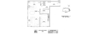 Lumineau in Sherbrooke, QC 1 bed 1 bath floorplan S