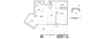 Lumineau in Sherbrooke, QC 1 bed 1 bath floorplan T