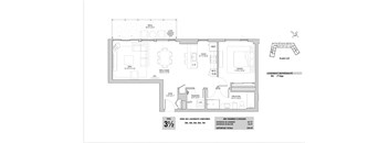 Lumineau in Sherbrooke, QC 1 bed 1 bath floorplan U
