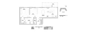 Lumineau in Sherbrooke, QC 1 bed 1 bath floorplan W