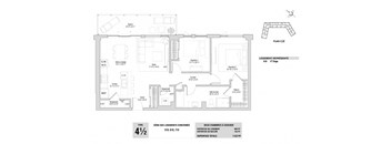 Lumineau in Sherbrooke, QC 2 bed 1 bath floorplan C