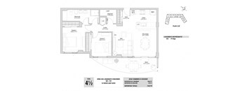 Lumineau in Sherbrooke, QC 2 bed 1 bath floorplan D