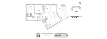 Lumineau in Sherbrooke, QC 2 bed 1 bath floorplan G