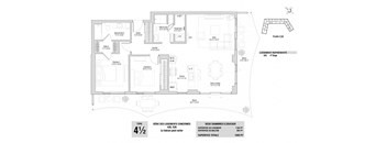 Lumineau in Sherbrooke, QC 2 bed 2 bath floorplan B