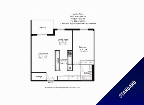 a floor plan of a unit with a bedroom and a living room