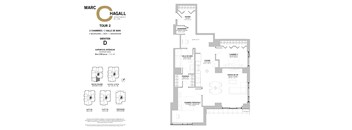 A floor plan for Marc Hagall Avant Garde shows a second floor with two bedrooms and a washroom.