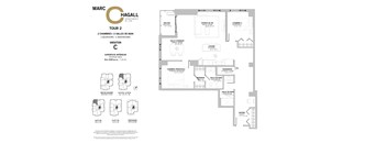 A floor plan for Marc Hagall Apartments showing the layout of Tour 2.