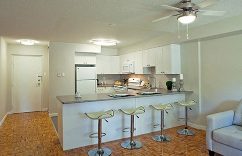 Mary Street in Whitby, ON kitchen with plenty of cabinets for storage