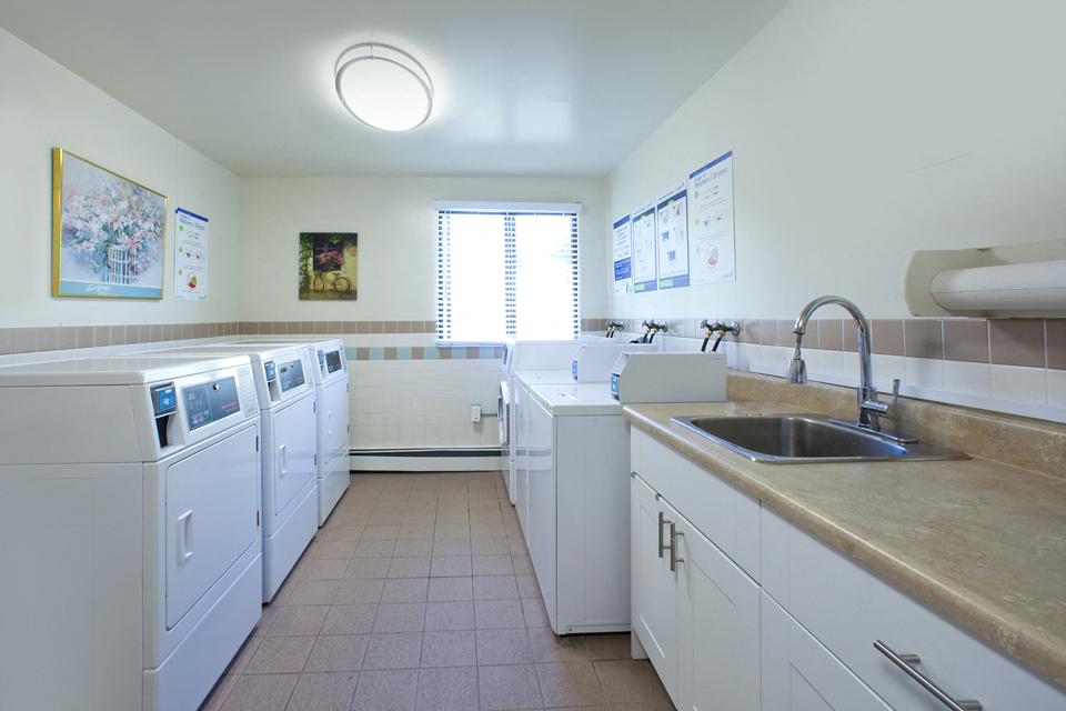 Mountain View  on-site laundry facility in Collingwood, ON