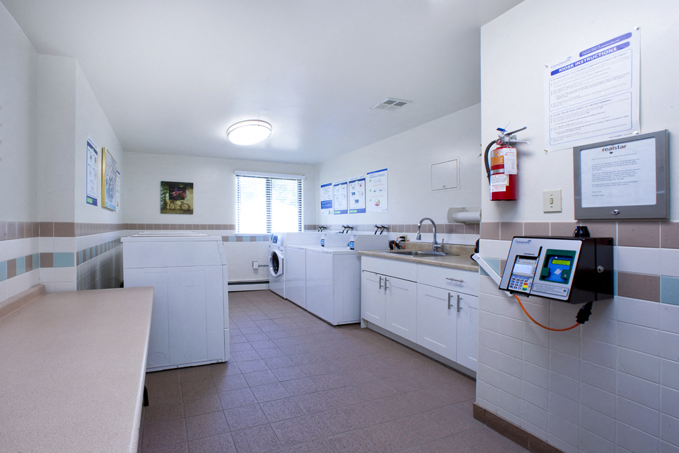 Mountain View on-site laundry room in Collingwood, ON