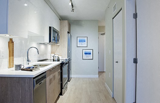 Kitchen and hallway merged into one