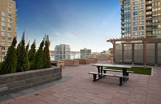 Public terrace with view of the city