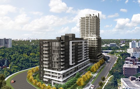 One225 York Mills building exterior rendering in Toronto, ON