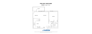 A floor plan for a Prince Court Princess Manor apartment.