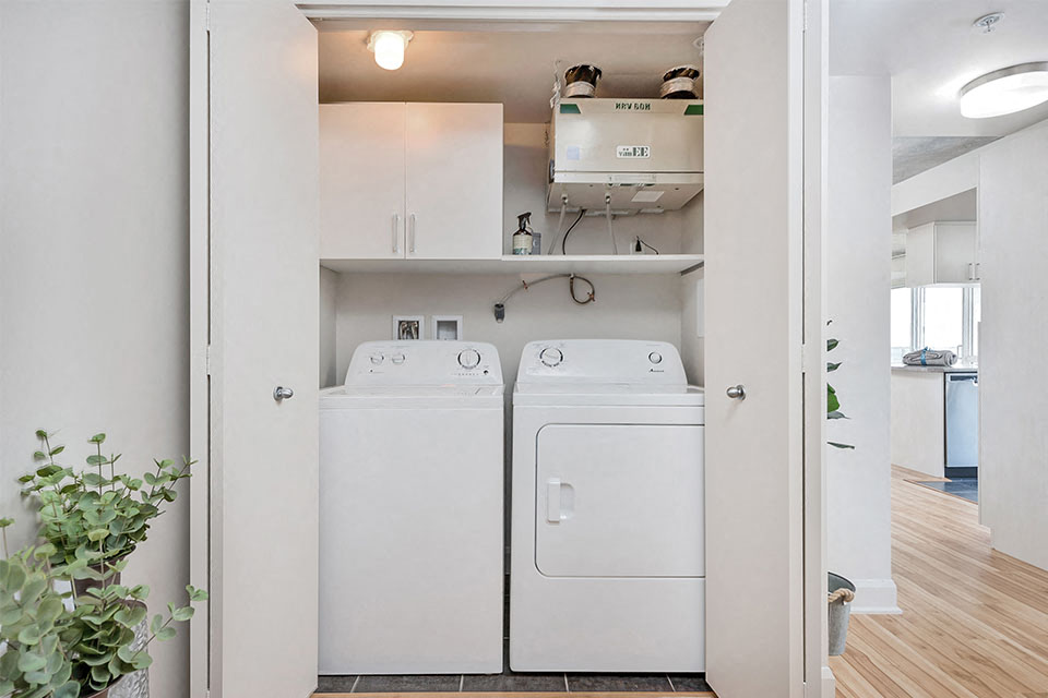 In-suite laundry at Axial Towers