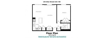 Rockliffe Park Suites in Oakville, ON 1 bed 1 bath floor plan