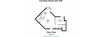 Rockliffe Park Suites in Oakville, ON 1 bed 1 bath floor plan