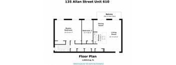 Rockliffe Park Suites in Oakville, ON 2 bed 1 bath open concept floor plan