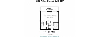 Rockliffe Park Suites in Oakville, ON bachelor floor plan