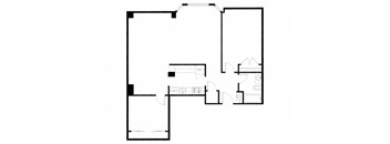 Secord House in Edmonton, AB 2 bed 1 bath floor plan
