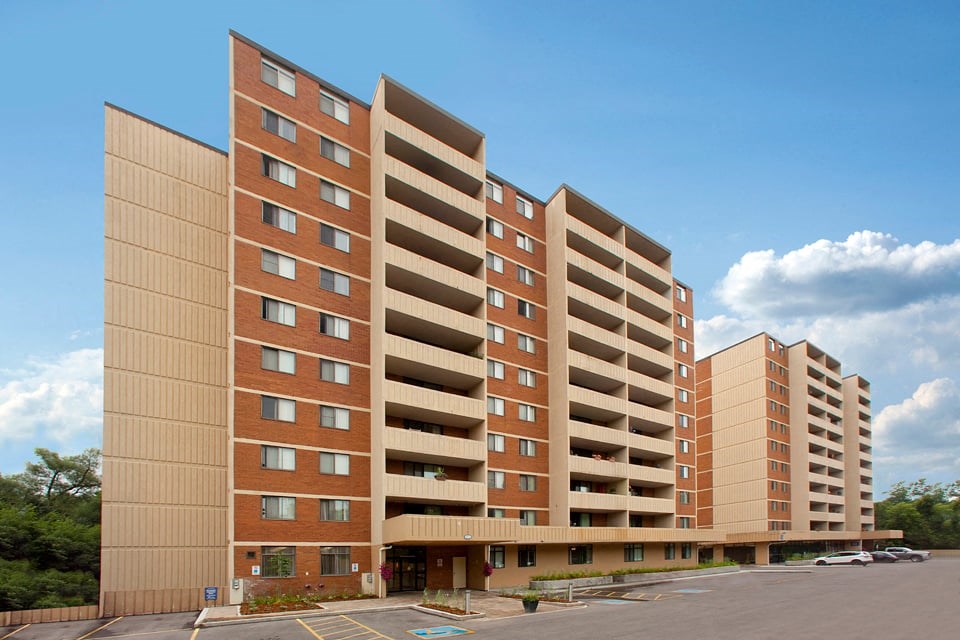 Silvercreek Towers in Georgetown, ON exterior of both buildings