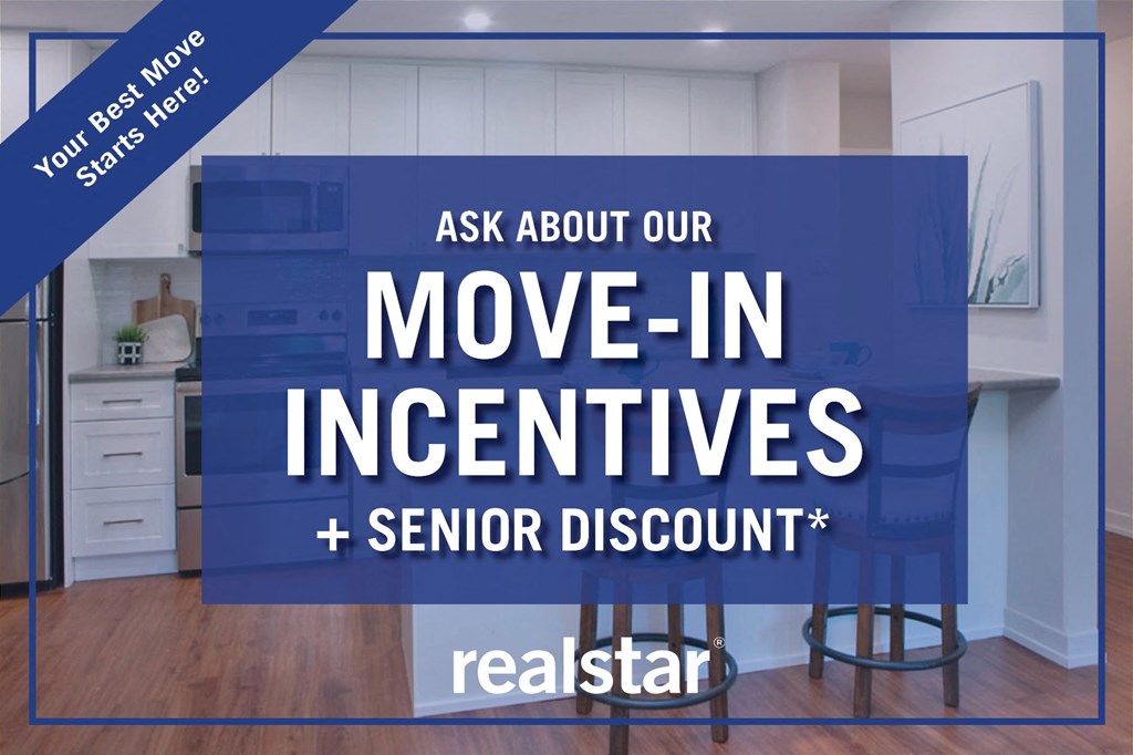 ask about our move in incentives and senior discount at Southwood Apartments