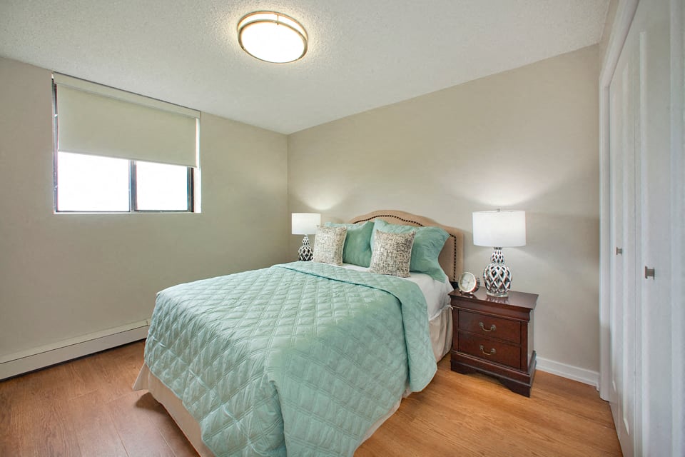 Springbank Apartments bright bedroom in London, ON