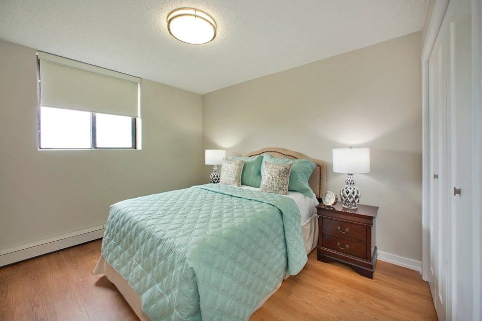 Springbank Apartments bright bedroom in London, ON