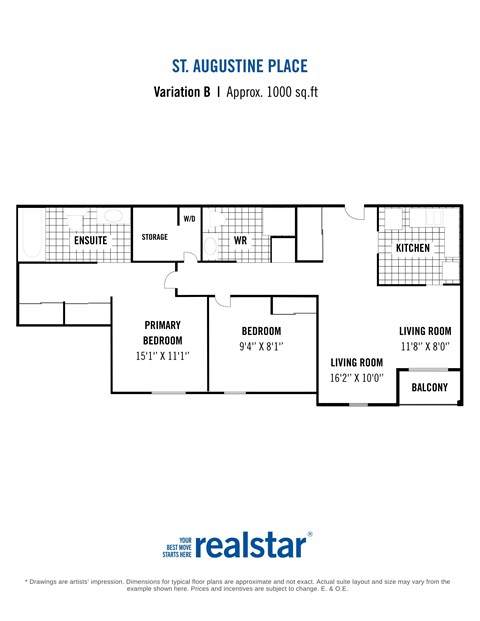 A floor plan for a home layout by realstar.