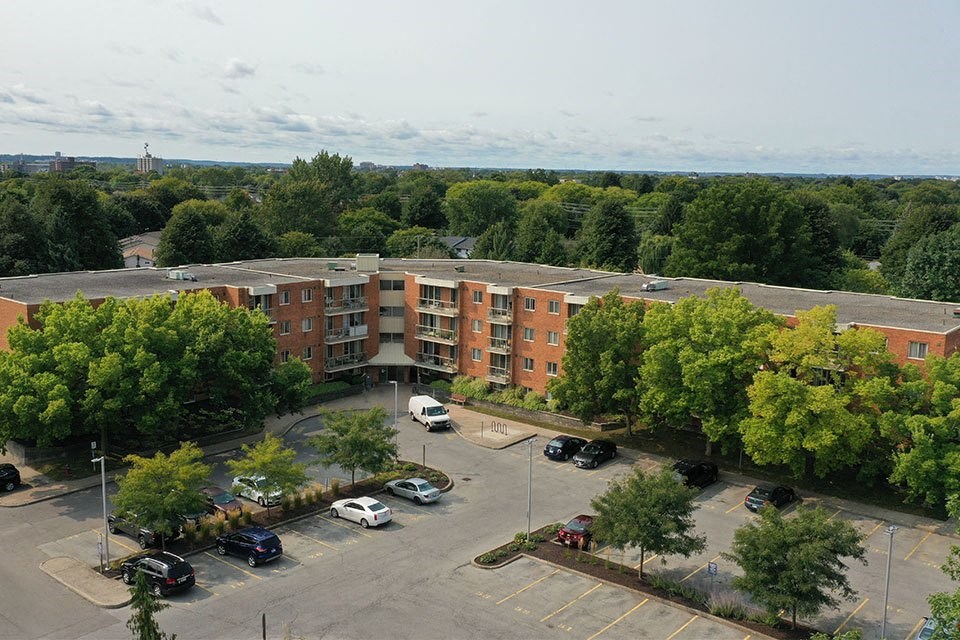 St. Lawrence Village in St. Catharines, ON Exterior of 56 Windward building